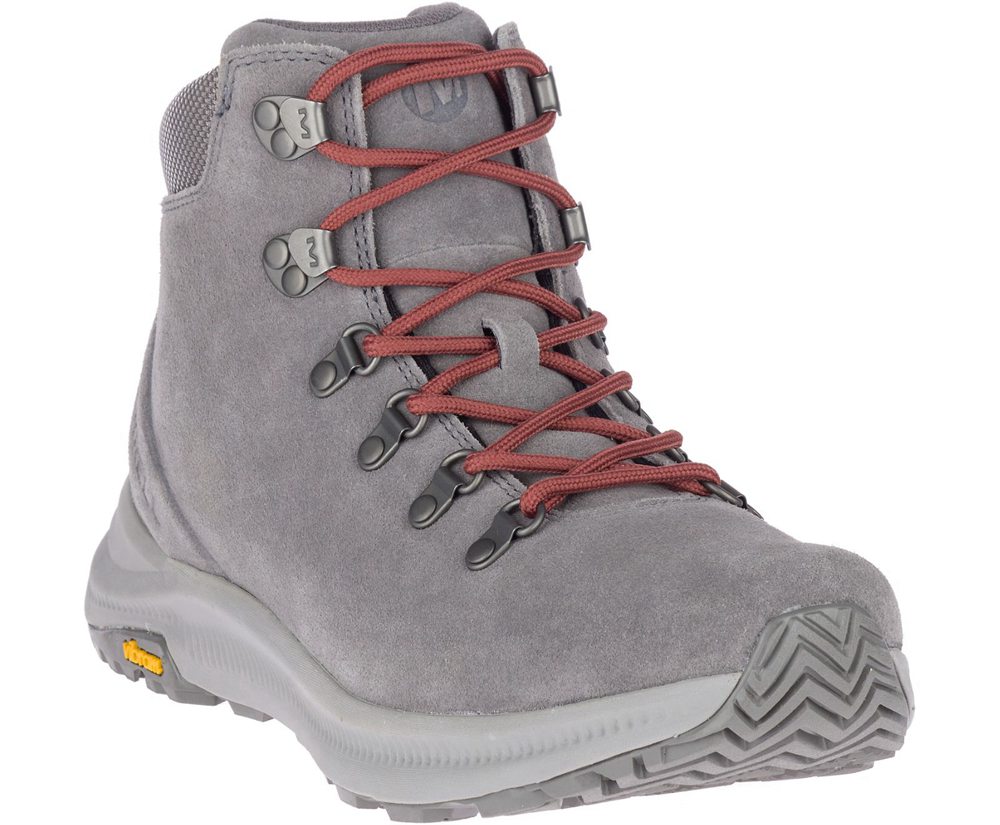 Botas Homem - Merrell Ontario Suede Mid - Cinzentas - YXI584309